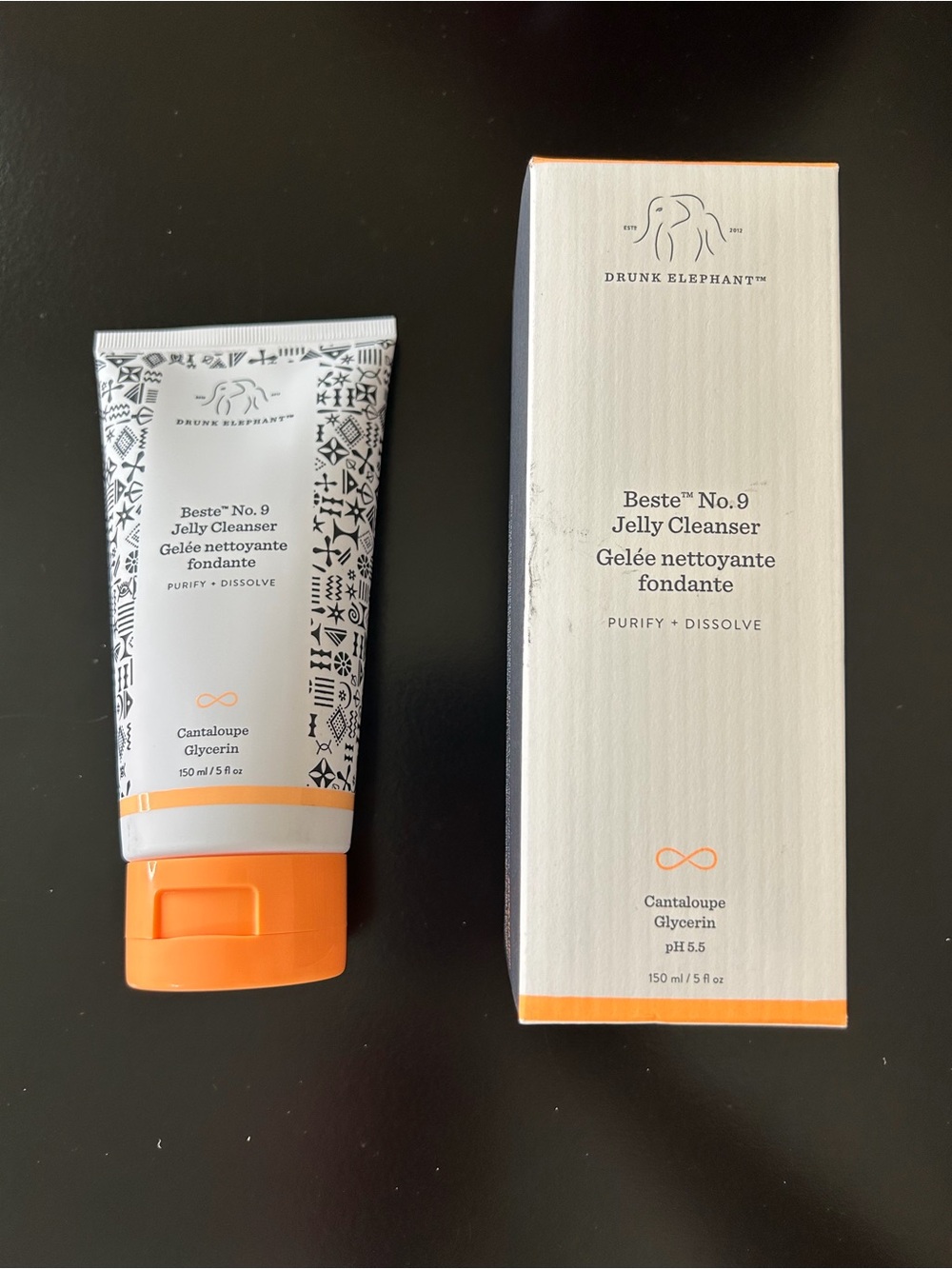 Drunk Elephant Beste No.9 Jelly Cleanser — White and Orange Packaging